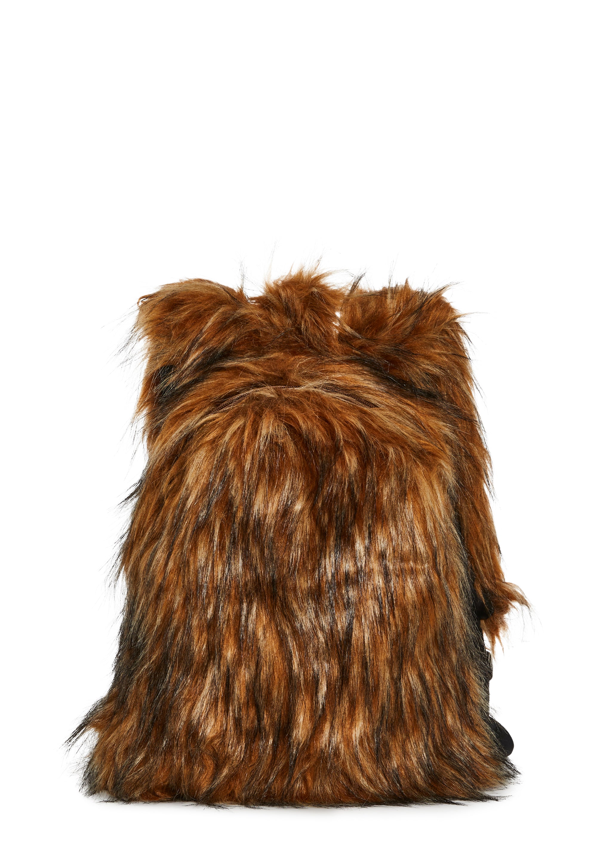 Alternative view of Rosy Roam Faux Fur Backpack - Brown