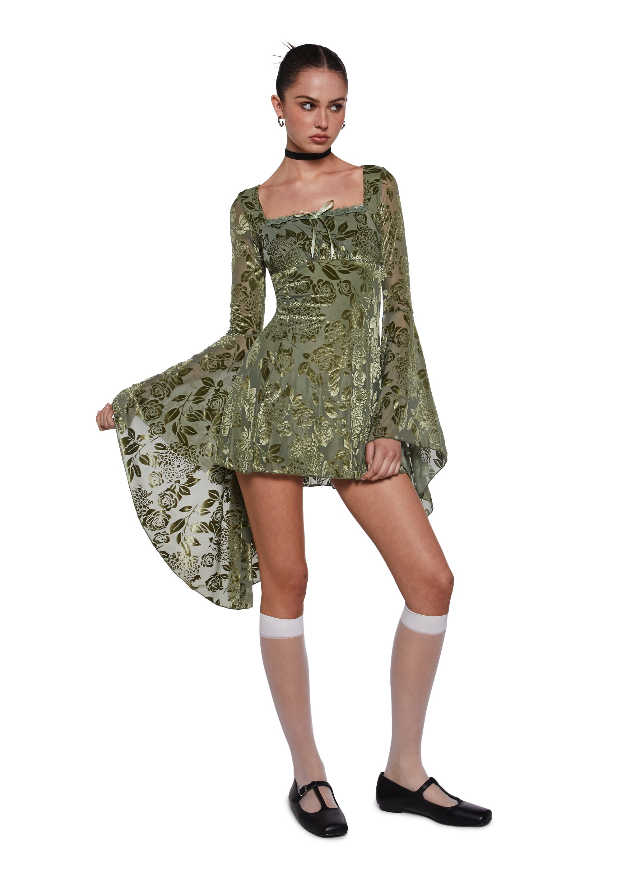 Alternative view of Whimsy Musings Flared Mini Dress