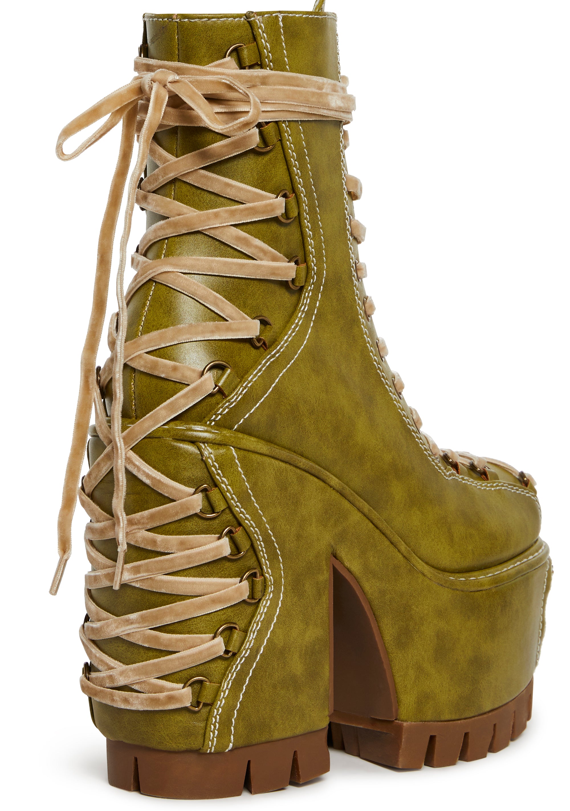Alternative view of Woodland Lucid Dream Corset Boots - Green