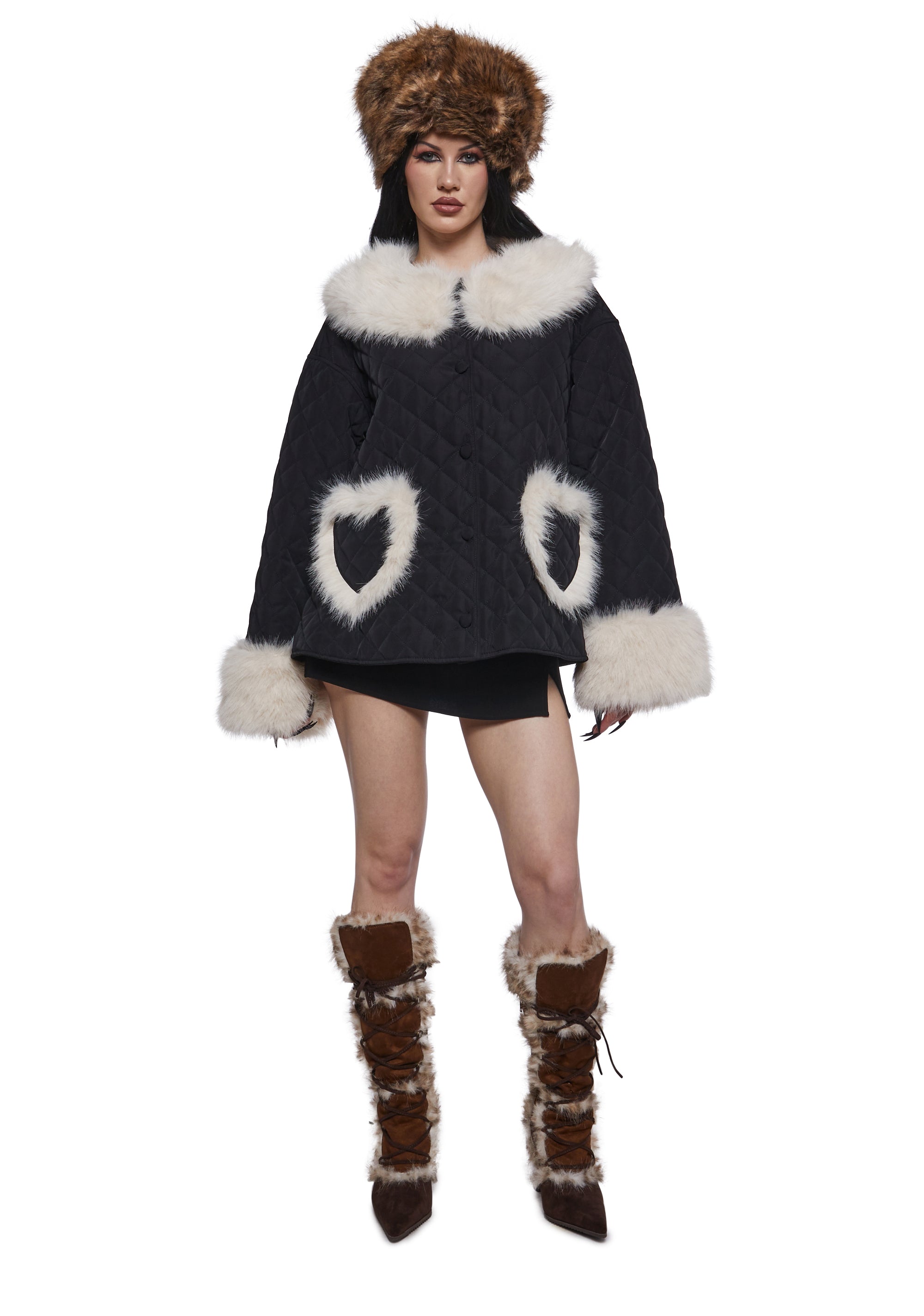 Alternative view of Humbug Season Quilted Coat