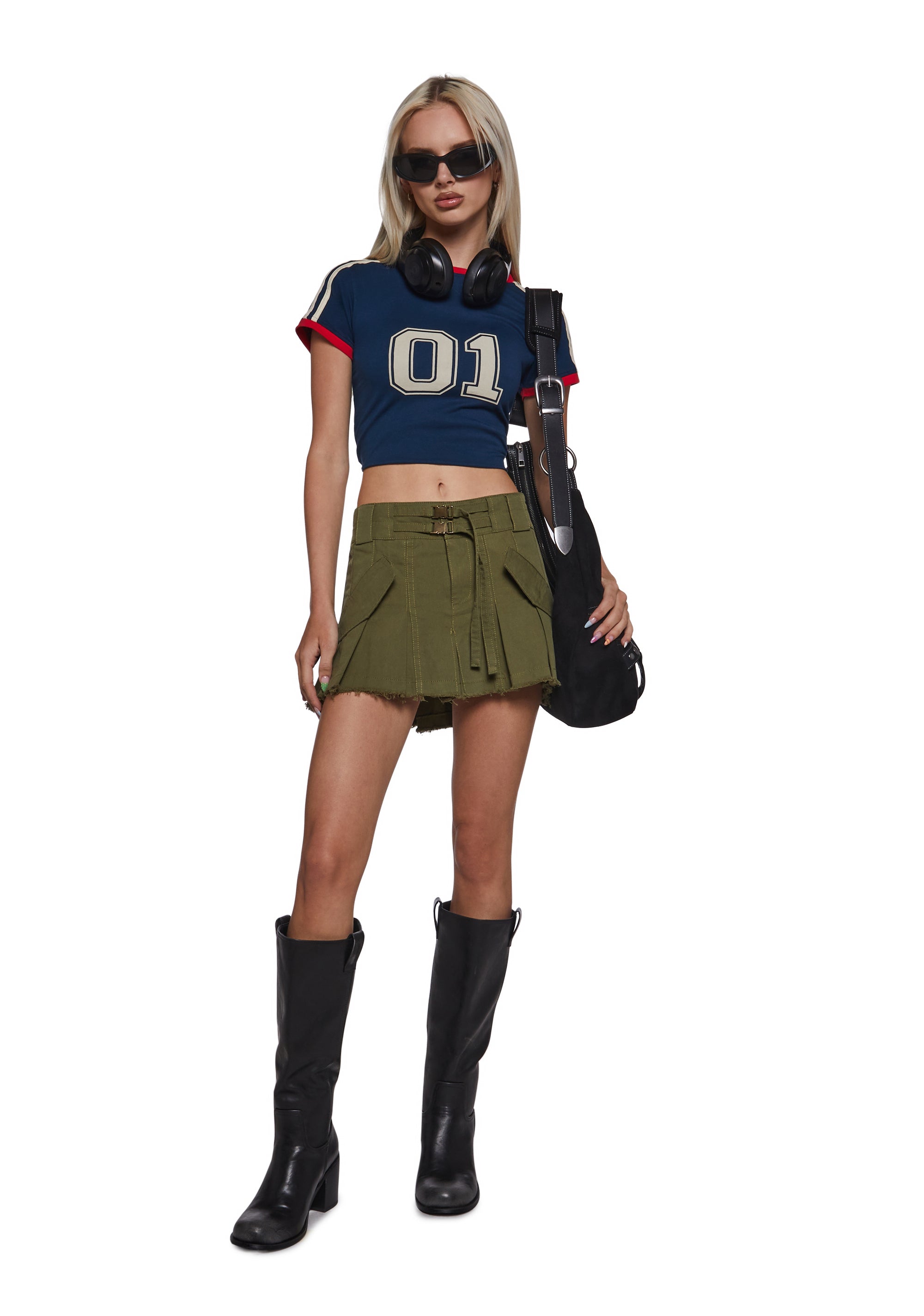 Alternative view of Flirt First Mini Cargo Skirt