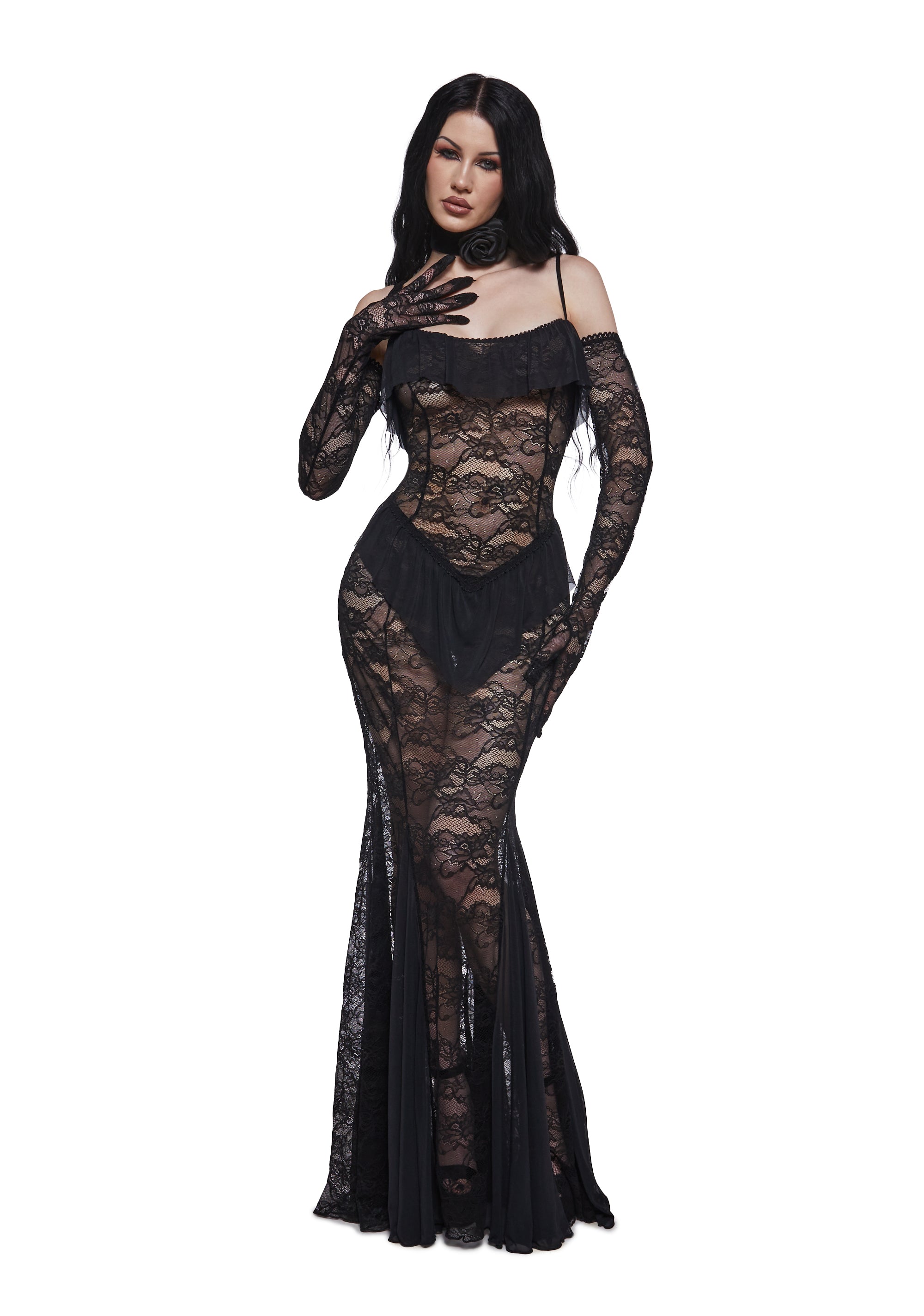 Alternative view of Idolized Maxi Dress And Gloves