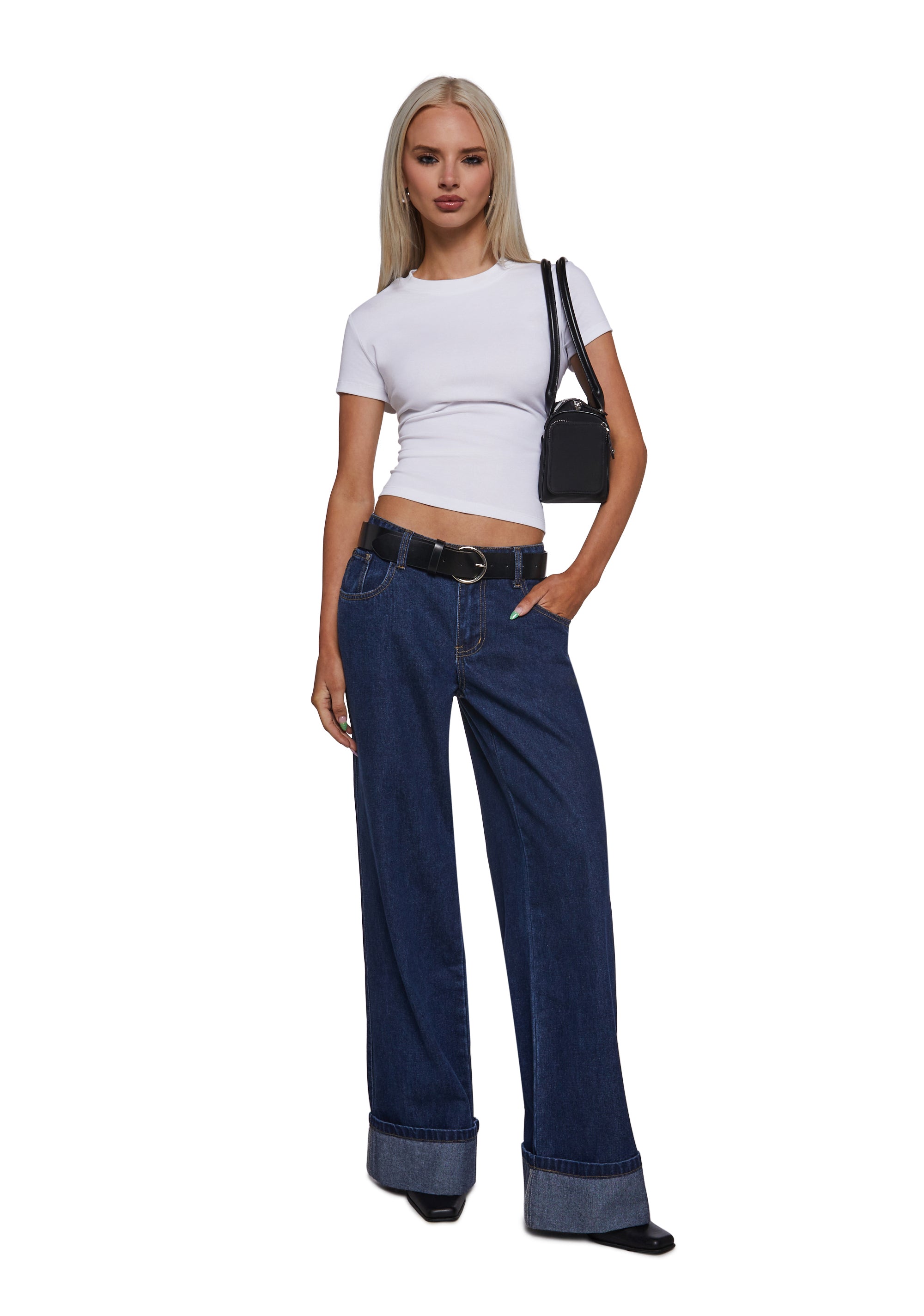 Alternative view of Bella Wide Leg Cuff Jeans