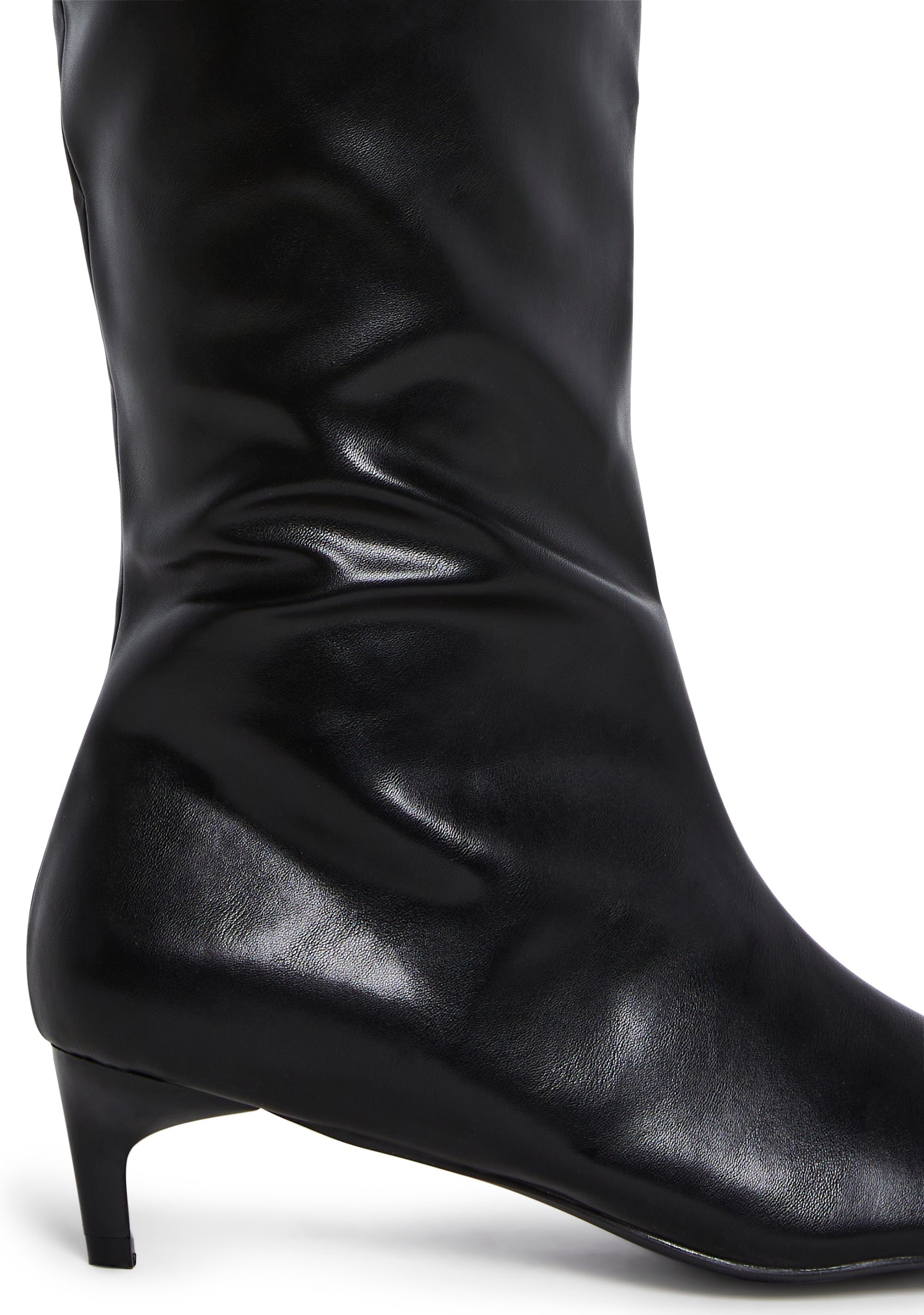 Alternative view of Elegant Tactics Knee High Boots - Black