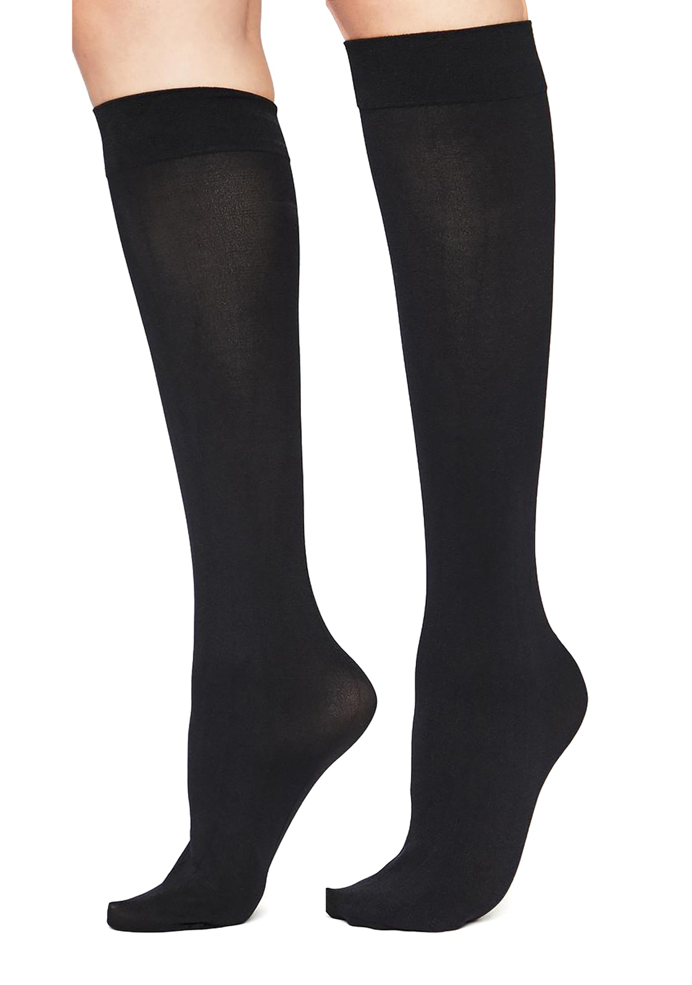 Alternative view of Walkin' On Clouds Knee Highs - Black