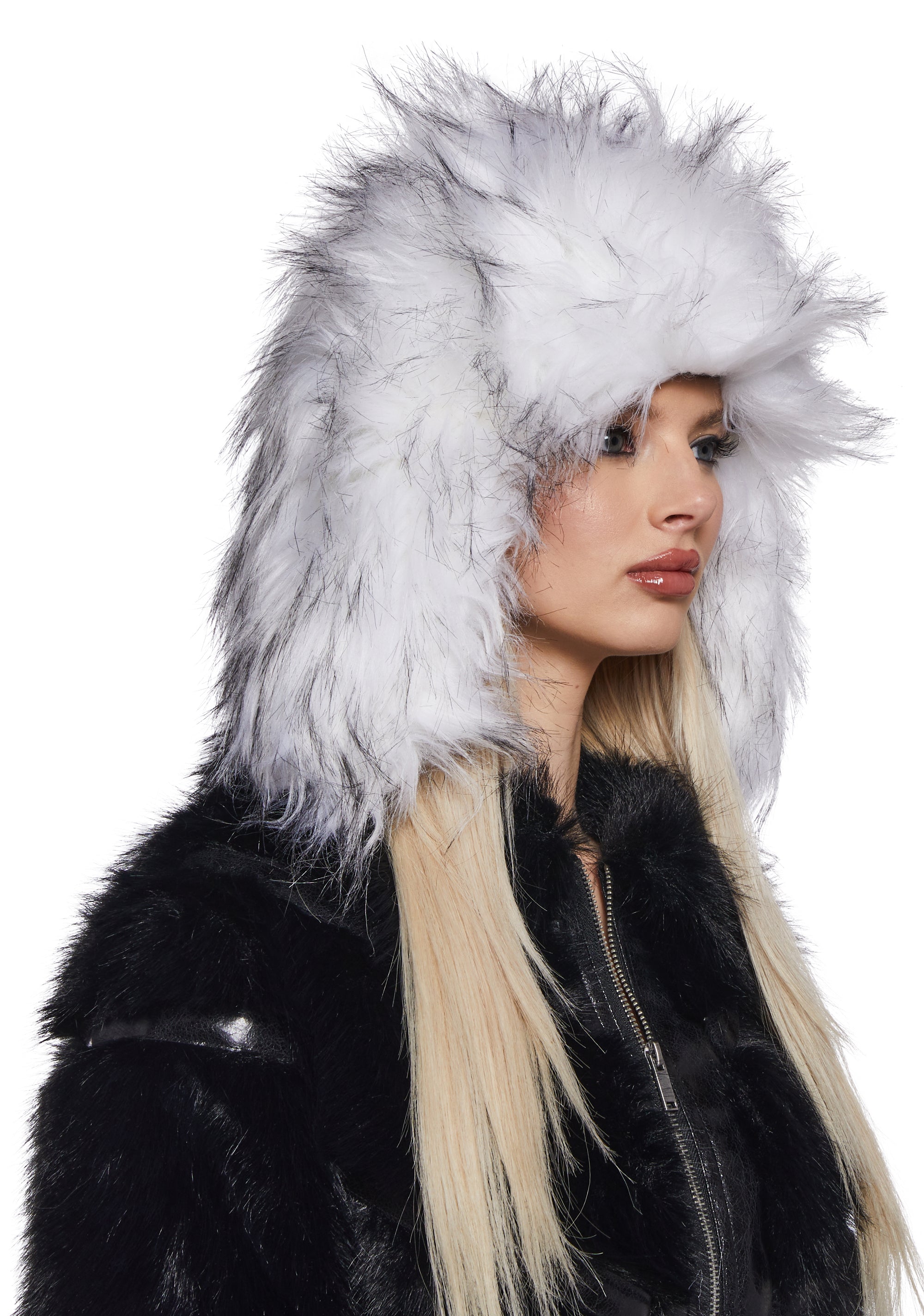 Alternative view of Aura Faux Fur Trapper Hat - White