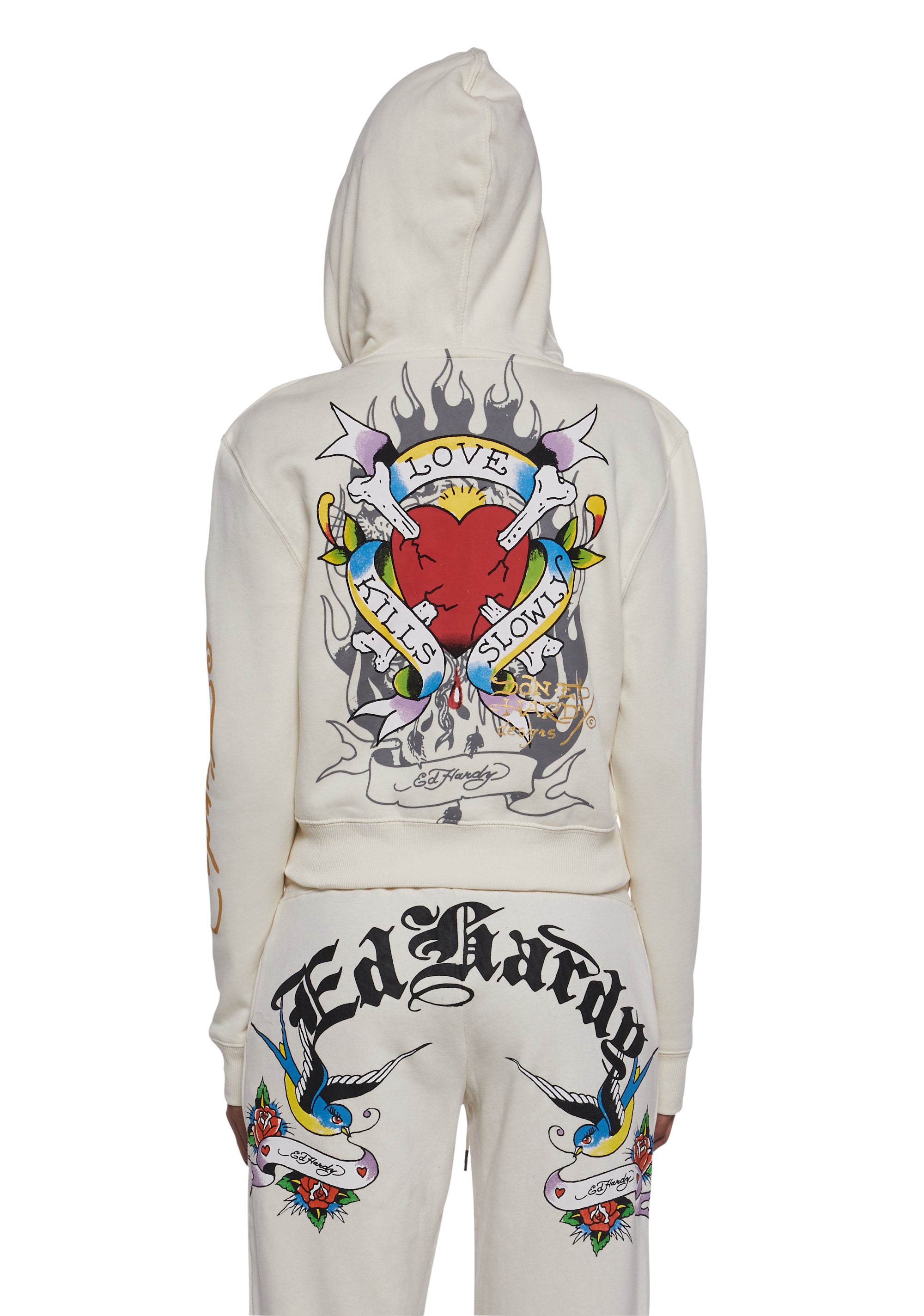 Lks Heart Zip Front Hoodie