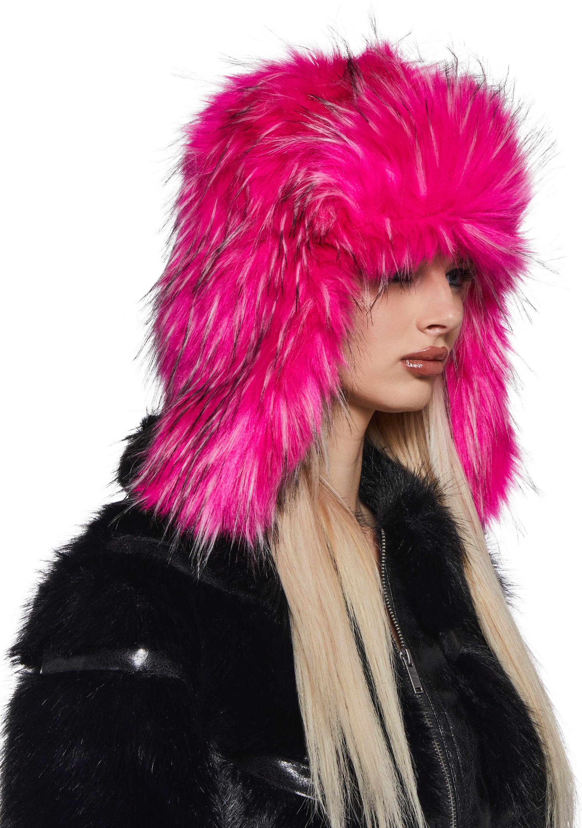 Alternative view of Aura Faux Fur Trapper Hat - Pink