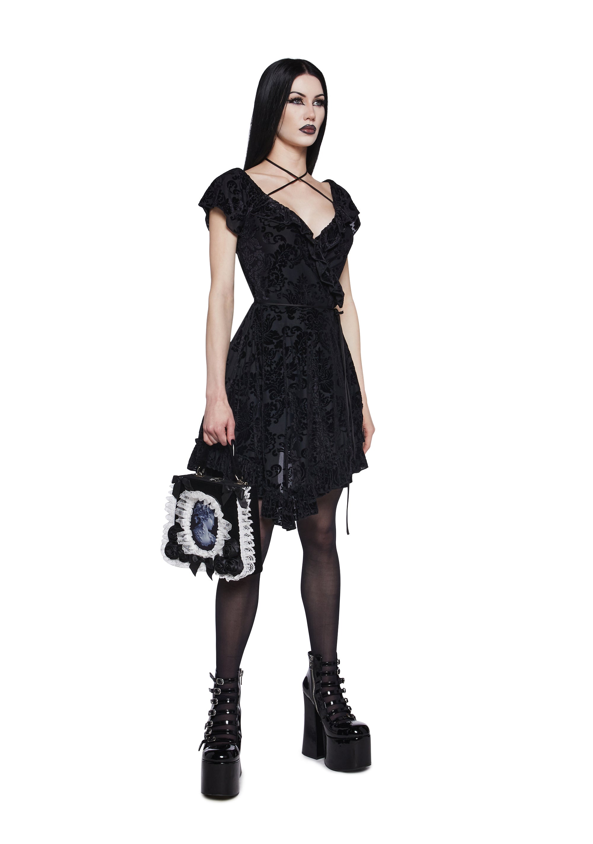 Alternative view of Wildflower Dreams Wrap Dress - Black