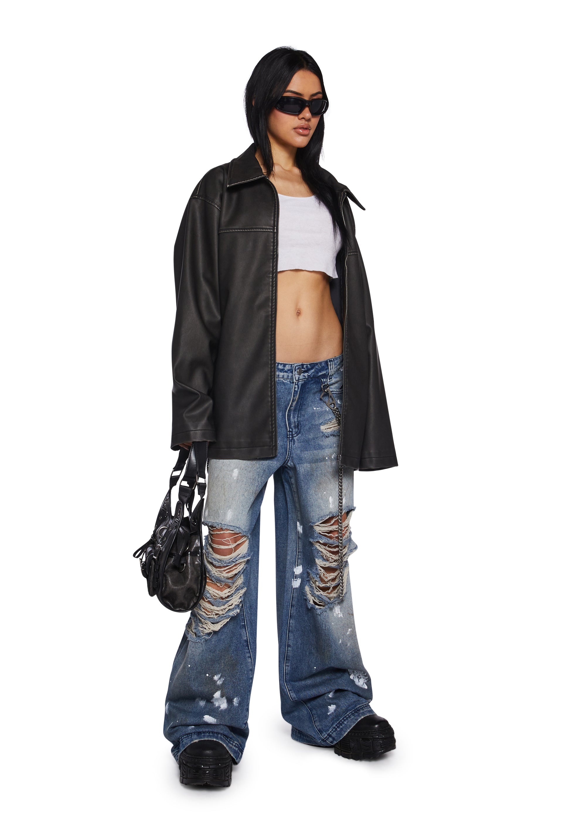 Alternative view of Hot Reputation Wide Leg Jeans