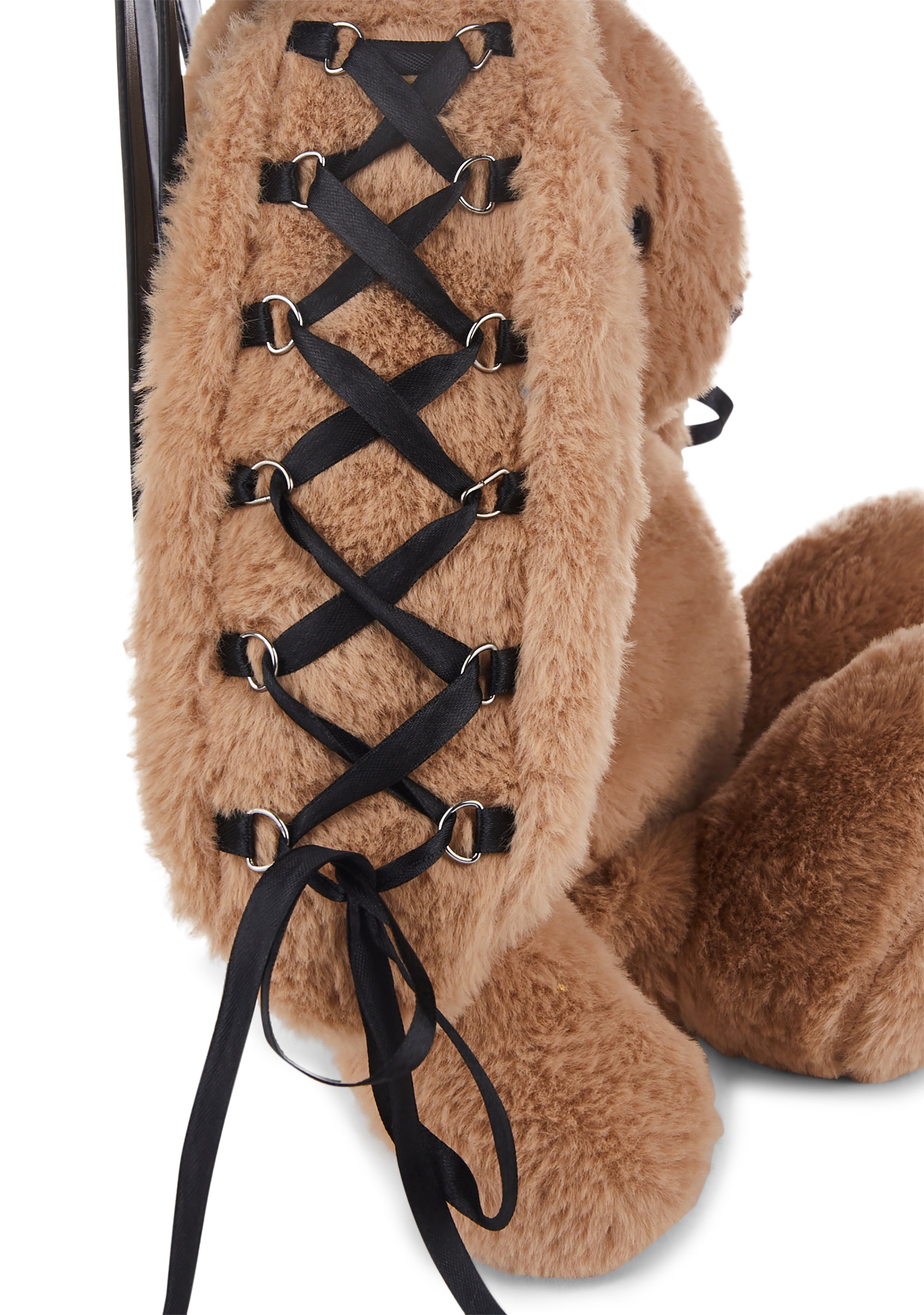 Alternative view of Cuddly Bunny Plush Backpack - Brown