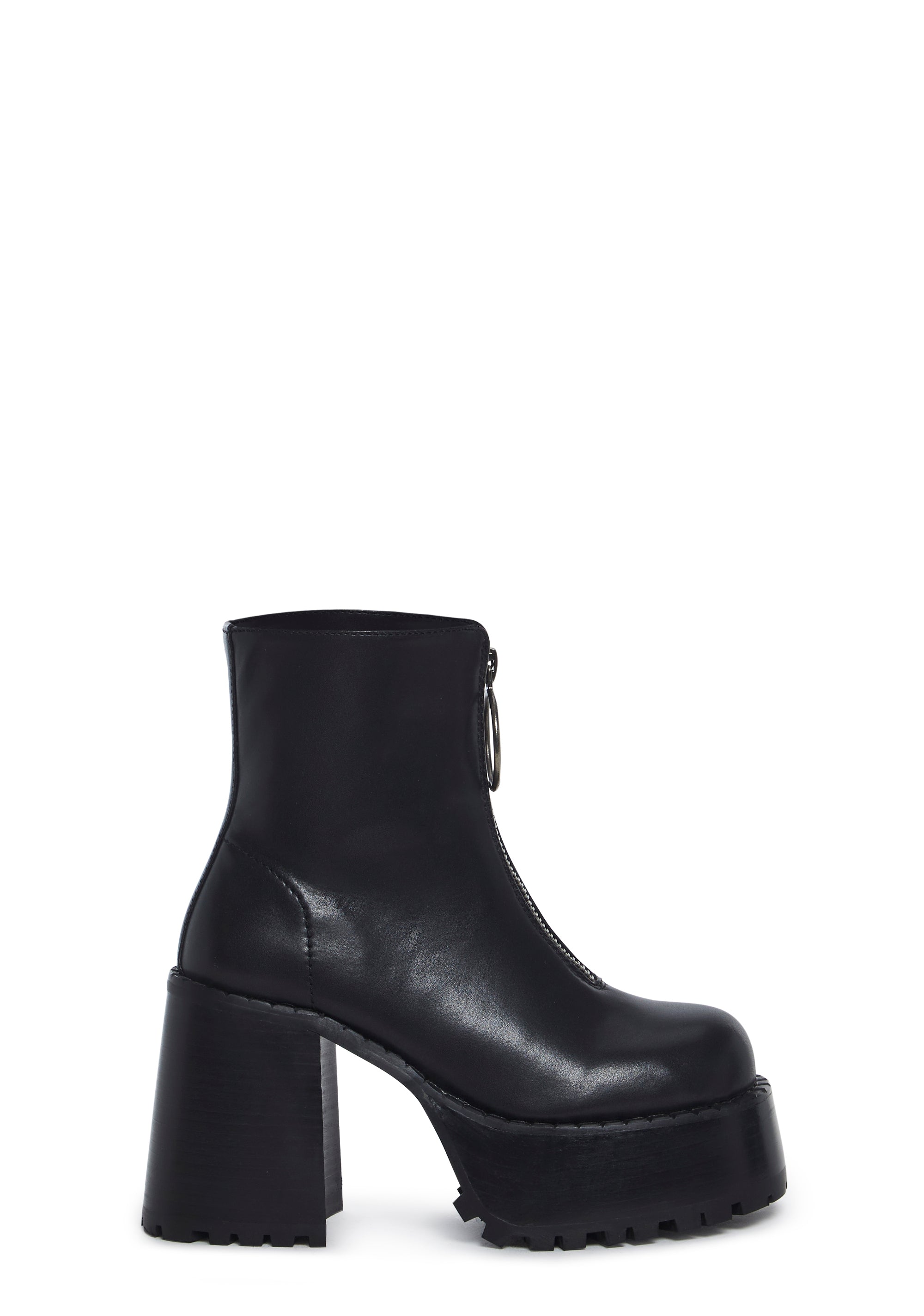 Alternative view of Detention Hall Platform Boots - Black