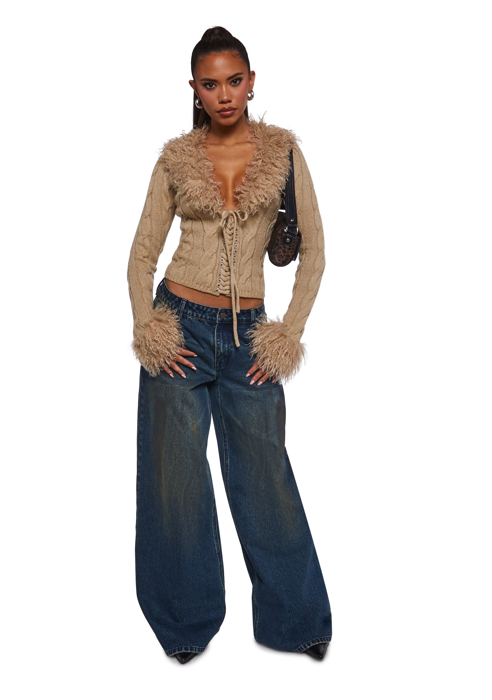Alternative view of Covet Cable Knit Cardigan - Off White