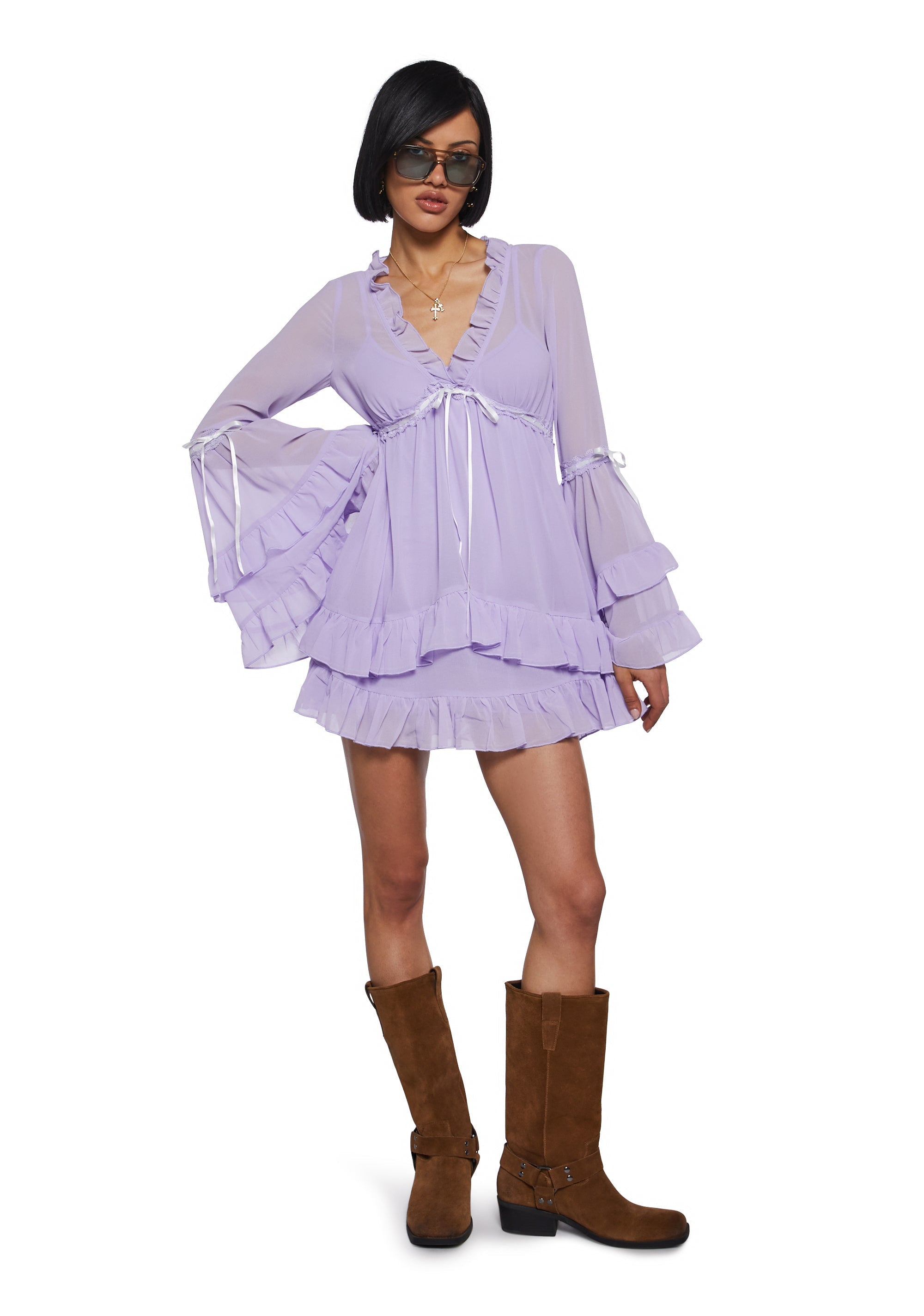 Alternative view of Real Divinity Mini Dress - Light Purple