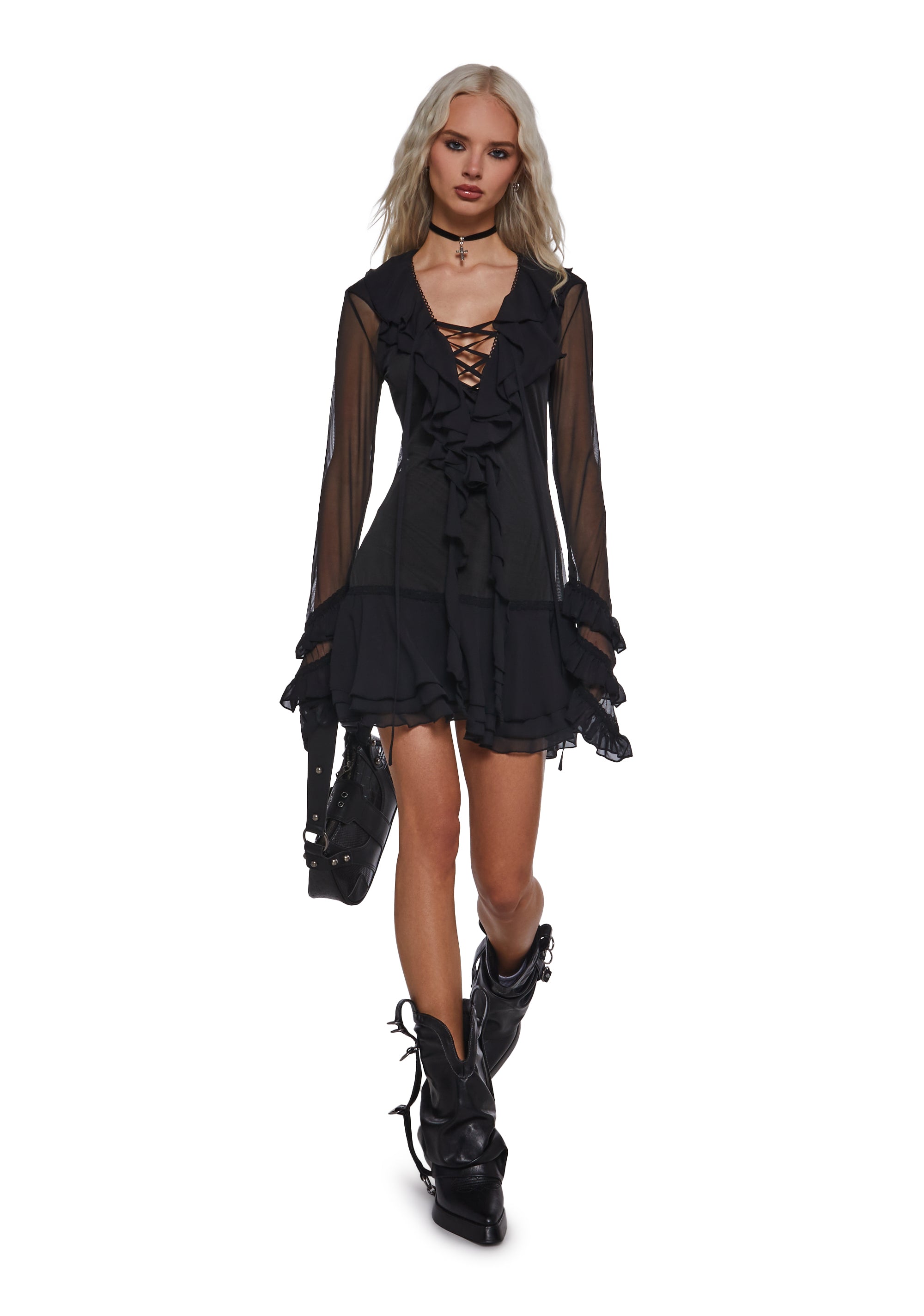 Alternative view of Infinite Illusion Mesh Dress