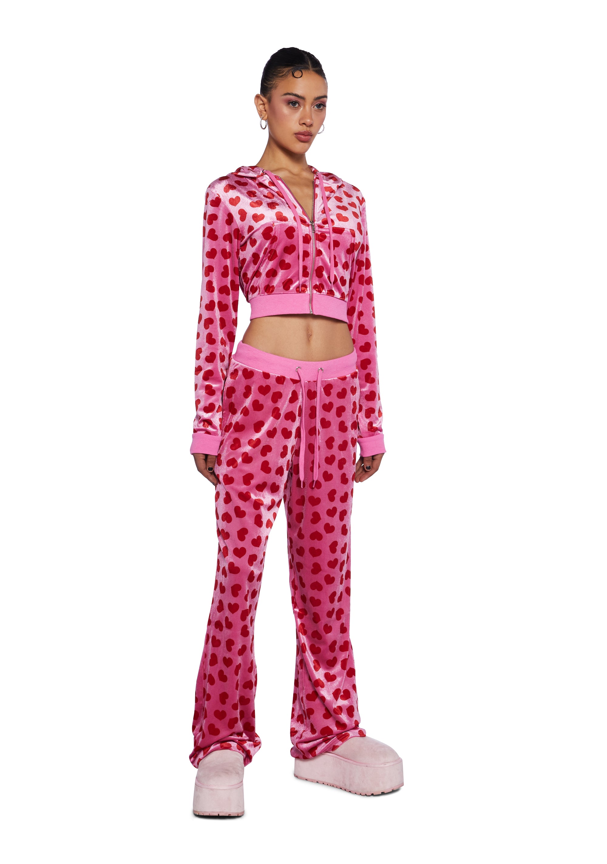 Alternative view of Loyal Maneater Velour Track Pants