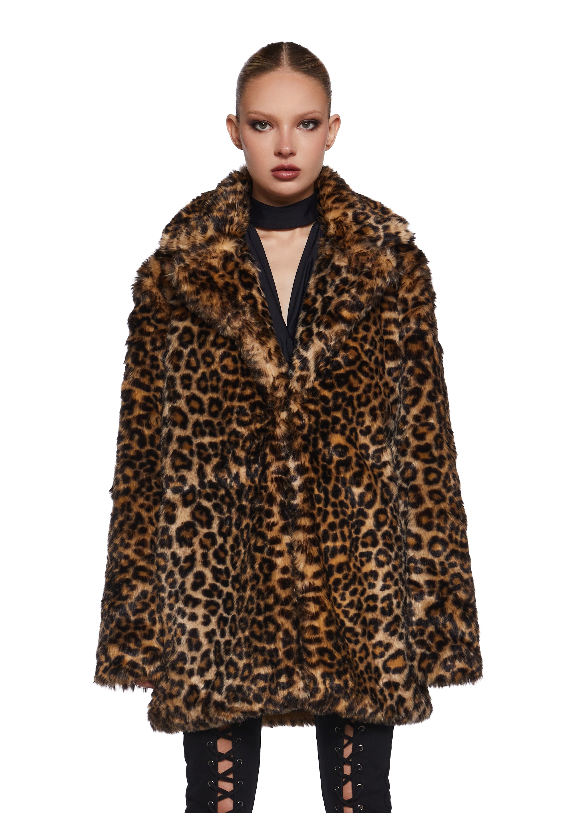 Hunt You Down Leopard Faux Fur Jacket