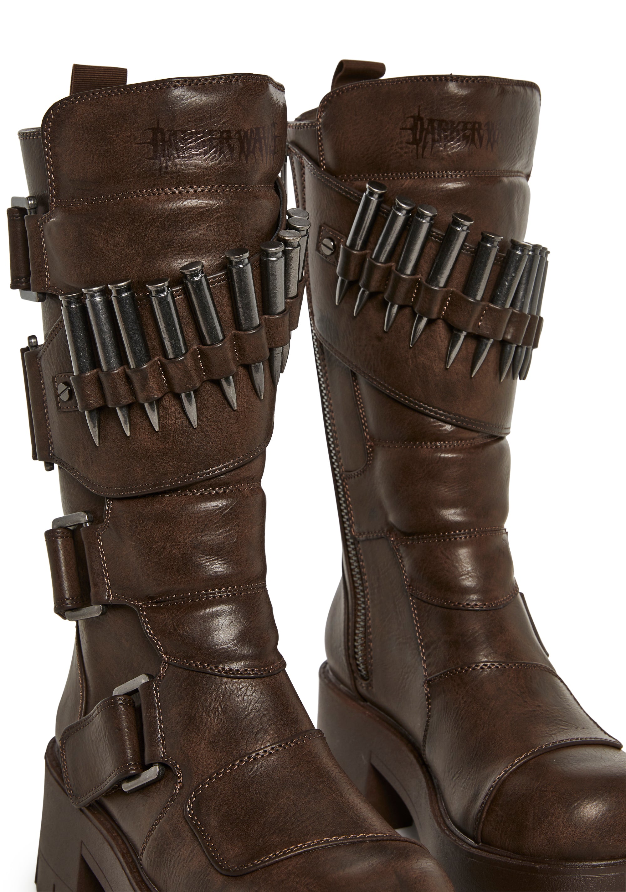 Alternative view of Warp Bullet Combat Boots - Brown
