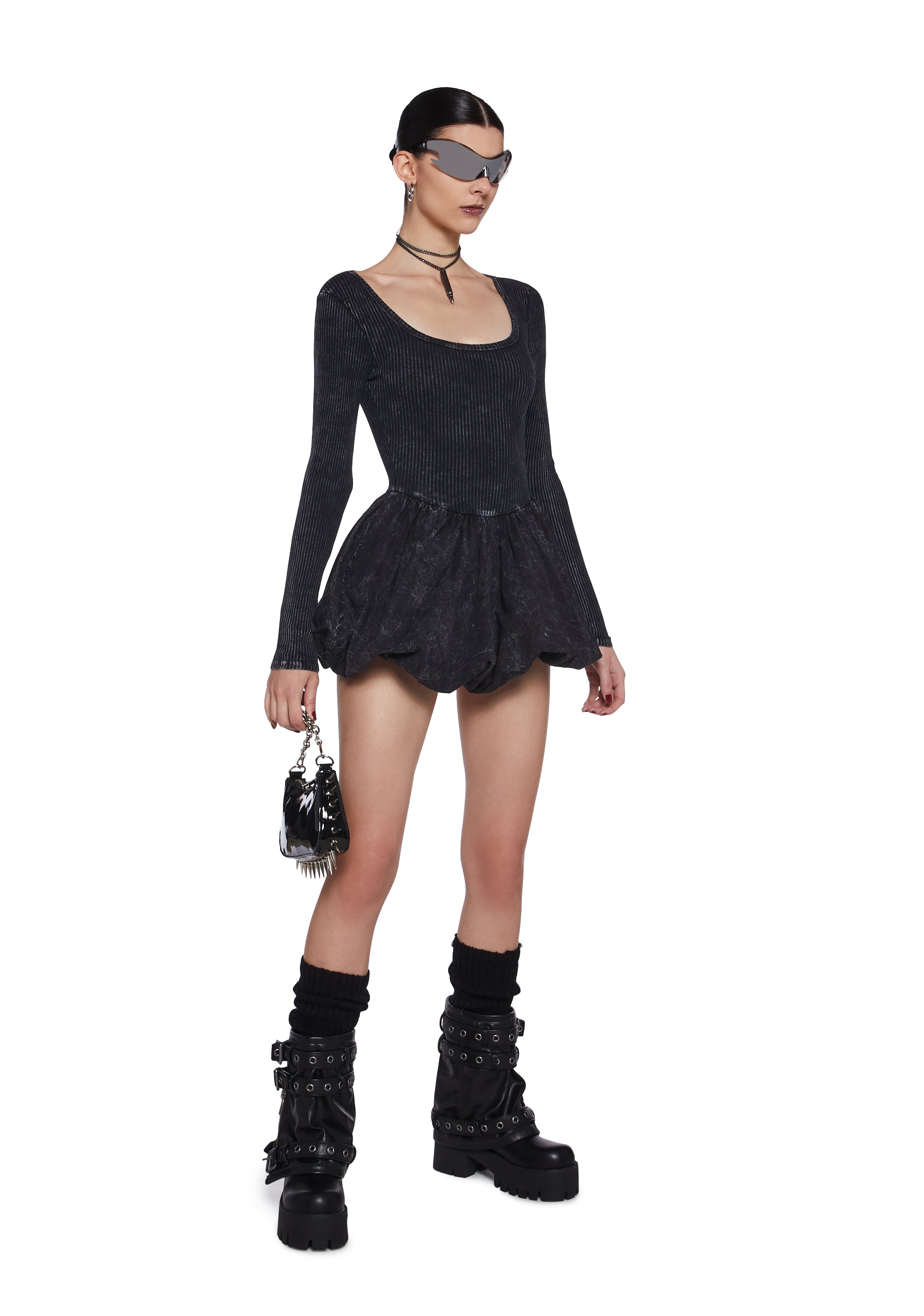 Alternative view of Mixed Music Fit N’ Flare Dress - Black