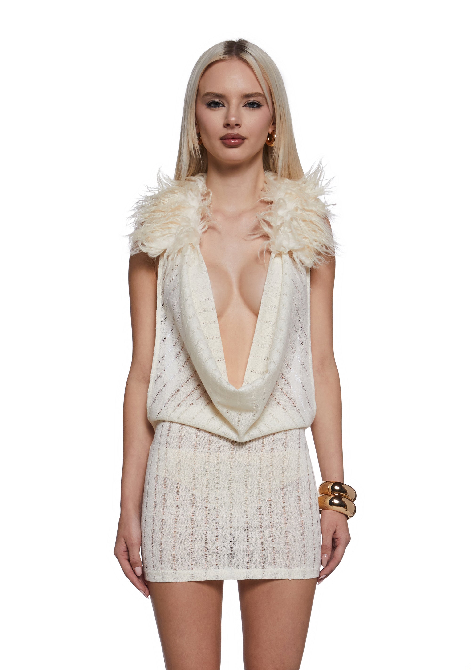 Cheri Halter Dress - Off White