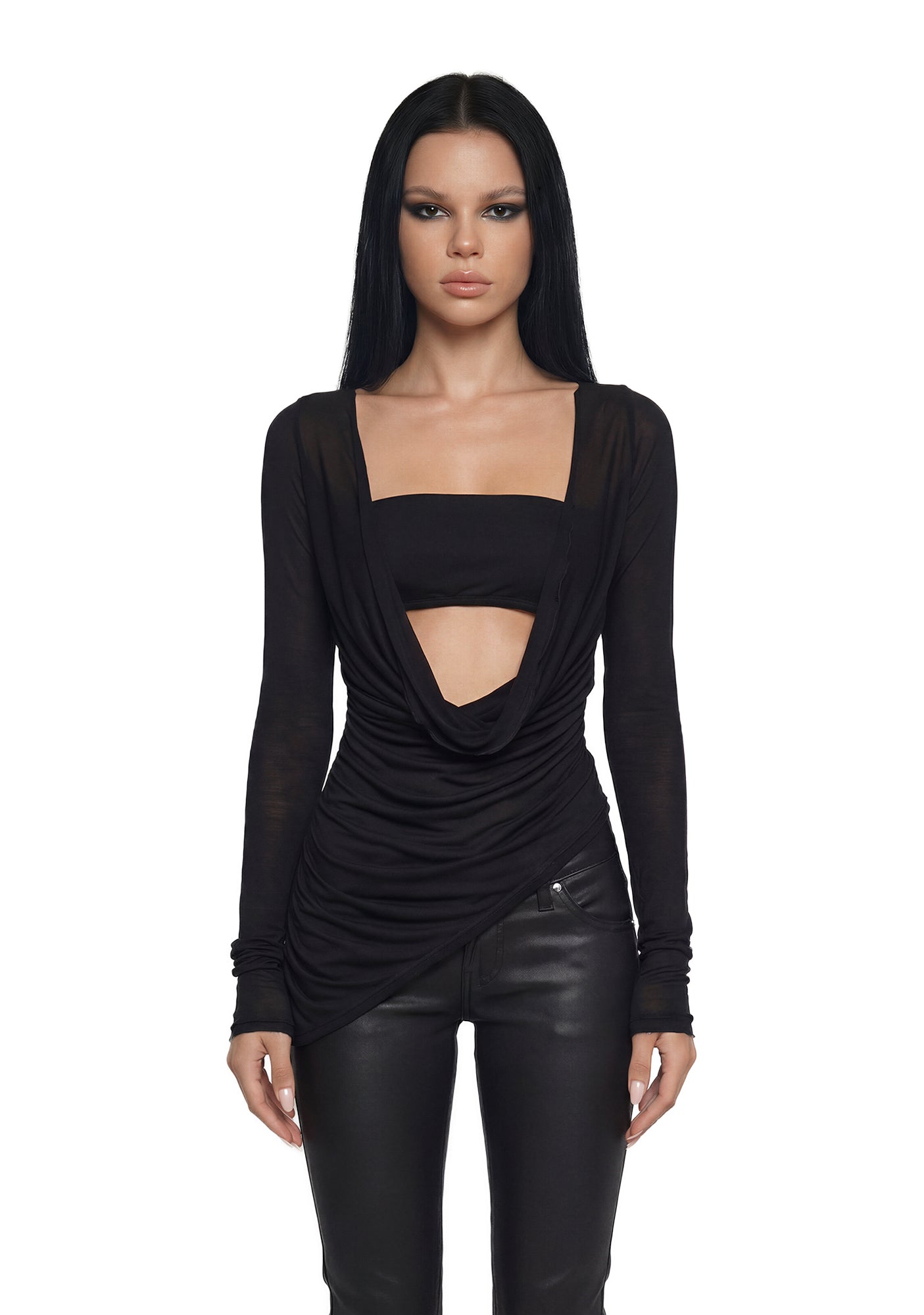 Analog Cowl Neck With Bandeau Top